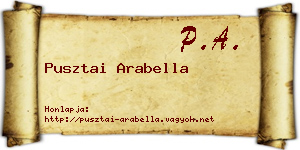 Pusztai Arabella névjegykártya